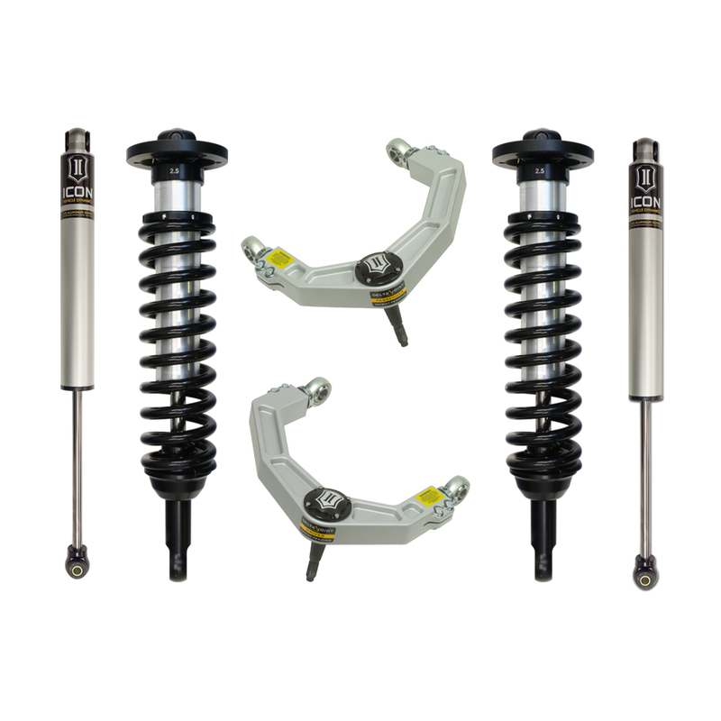 ICON 2009-13 Ford F150 4WD, 0-2.63" Lift, Stage 2 Suspension System, Billet UCA